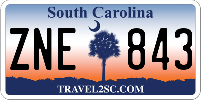 SC license plate ZNE843