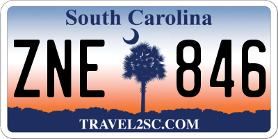 SC license plate ZNE846