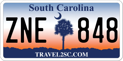 SC license plate ZNE848