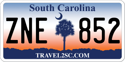 SC license plate ZNE852