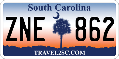 SC license plate ZNE862