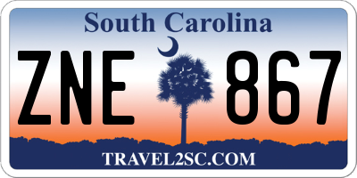 SC license plate ZNE867
