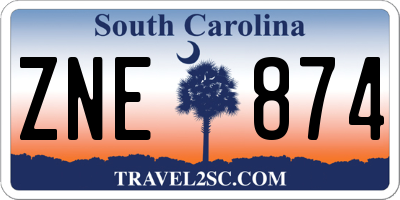 SC license plate ZNE874