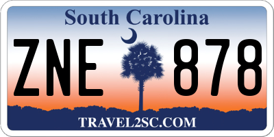 SC license plate ZNE878