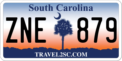 SC license plate ZNE879