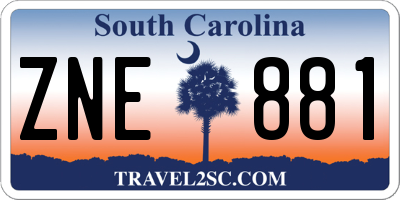 SC license plate ZNE881