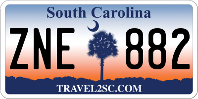 SC license plate ZNE882