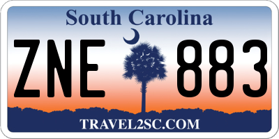 SC license plate ZNE883