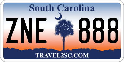 SC license plate ZNE888