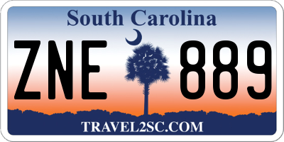 SC license plate ZNE889