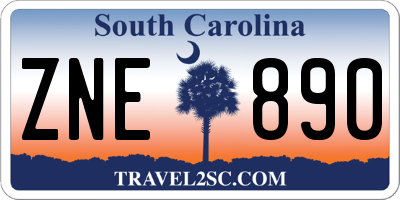 SC license plate ZNE890