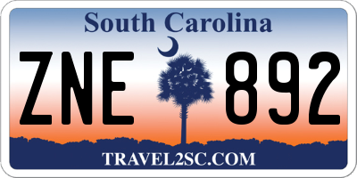 SC license plate ZNE892