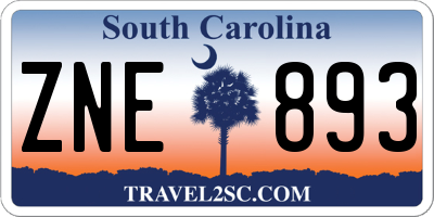 SC license plate ZNE893