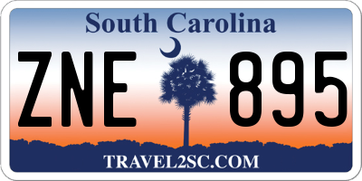 SC license plate ZNE895