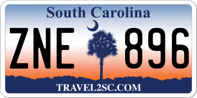 SC license plate ZNE896