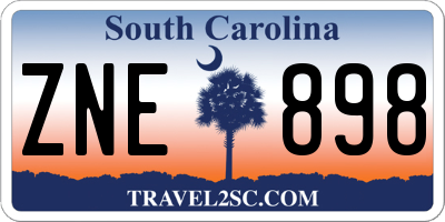 SC license plate ZNE898
