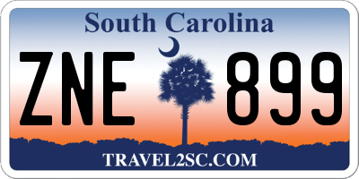SC license plate ZNE899