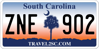 SC license plate ZNE902