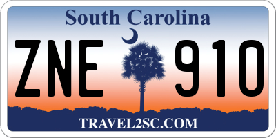 SC license plate ZNE910