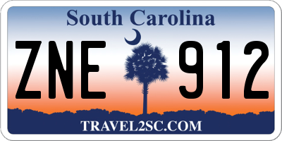 SC license plate ZNE912