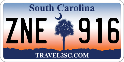 SC license plate ZNE916