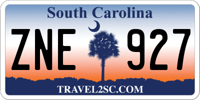 SC license plate ZNE927