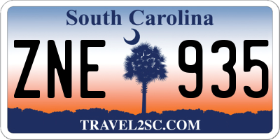 SC license plate ZNE935