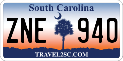 SC license plate ZNE940