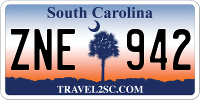 SC license plate ZNE942