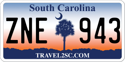 SC license plate ZNE943