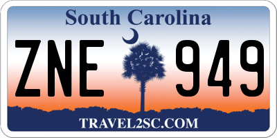SC license plate ZNE949