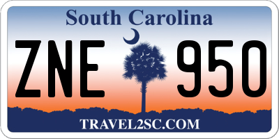 SC license plate ZNE950