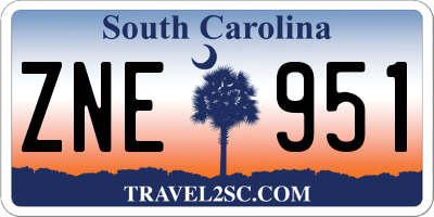SC license plate ZNE951