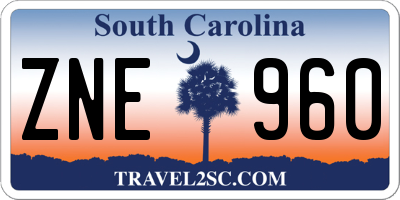SC license plate ZNE960