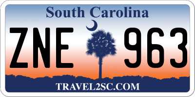 SC license plate ZNE963