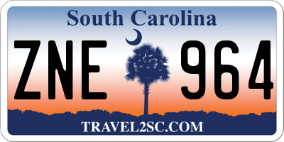 SC license plate ZNE964