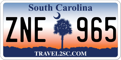 SC license plate ZNE965