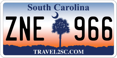 SC license plate ZNE966