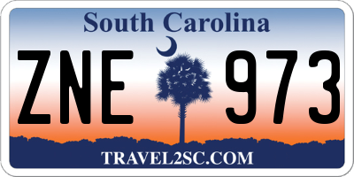 SC license plate ZNE973