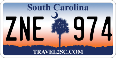 SC license plate ZNE974