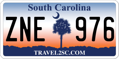 SC license plate ZNE976