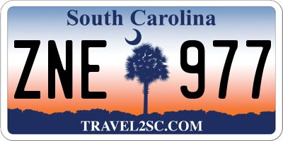 SC license plate ZNE977