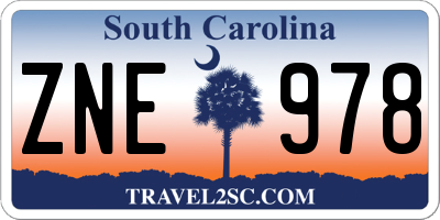 SC license plate ZNE978