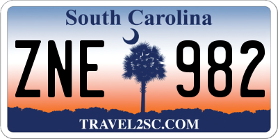 SC license plate ZNE982