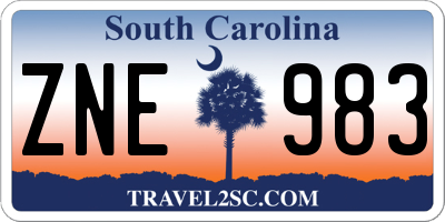 SC license plate ZNE983
