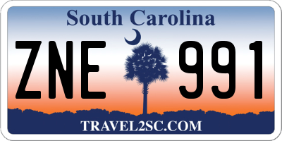 SC license plate ZNE991