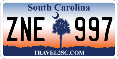 SC license plate ZNE997