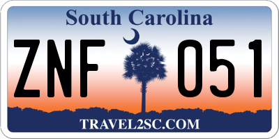 SC license plate ZNF051