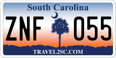 SC license plate ZNF055