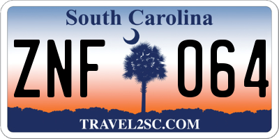 SC license plate ZNF064